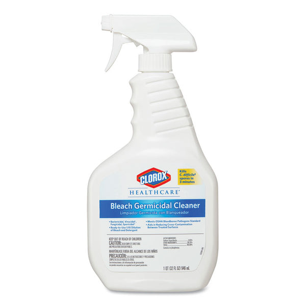 Clorox Healthcare® Bleach Germicidal Cleaner, 32 oz Spray Bottle, 6/Carton (CLO68970)
