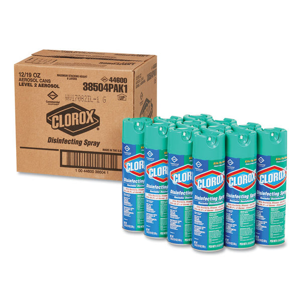 Clorox® Disinfecting Spray, Fresh, 19 oz Aerosol Spray, 12/Carton (CLO38504CT)