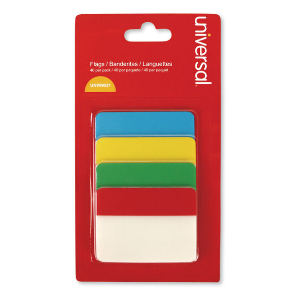 Universal® Self Stick Index Tab, 2", Assorted Colors, 40/Pack (UNV99021)