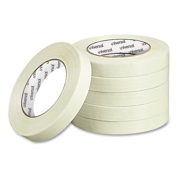 Universal® 190# Medium Grade Filament Tape, 3" Core, 18 mm x 54.8 m, Clear (UNV78034)