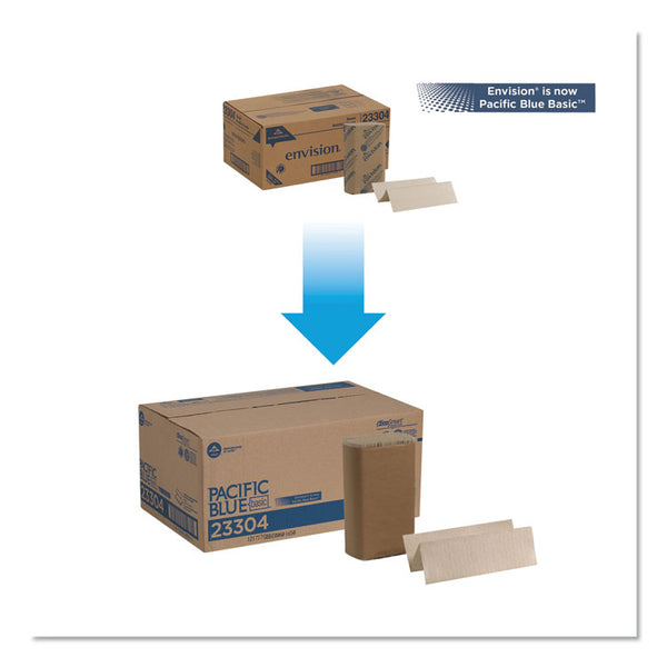 Georgia Pacific® Professional Pacific Blue Basic M-Fold Paper Towels, 1-Ply, 9.2 x 9.4, Brown, 250/Pack, 16 Packs/Carton (GPC23304) Case of 4000