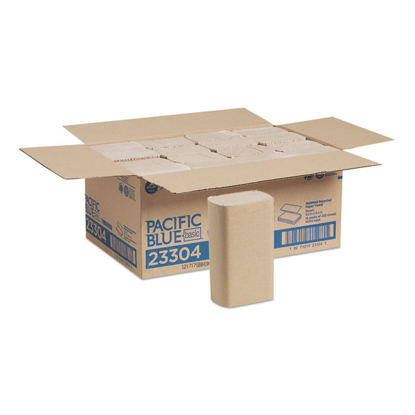 Georgia Pacific® Professional Pacific Blue Basic M-Fold Paper Towels, 1-Ply, 9.2 x 9.4, Brown, 250/Pack, 16 Packs/Carton (GPC23304) Case of 4000