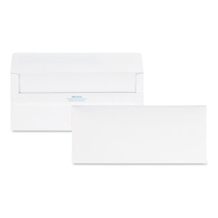 Quality Park™ Redi-Seal Envelope, #10, Commercial Flap, Redi-Seal Adhesive Closure, 4.13 x 9.5, White, 500/Box (QUA11118)