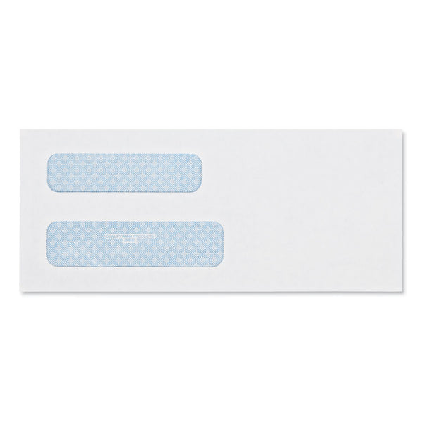 Quality Park™ Double Window Security-Tinted Check Envelope, #8 5/8, Commercial Flap, Gummed Closure, 3.63 x 8.63, White, 500/Box (QUA24532) Box of 500