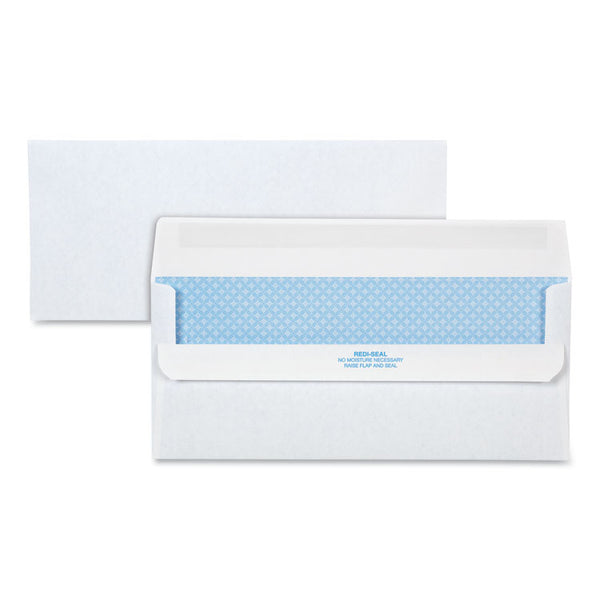 Quality Park™ Redi-Seal Security-Tint Envelope, #10, Commercial Flap, Redi-Seal Adhesive Closure, 4.13 x 9.5, White, 500/Box (QUA11218) Box of 500