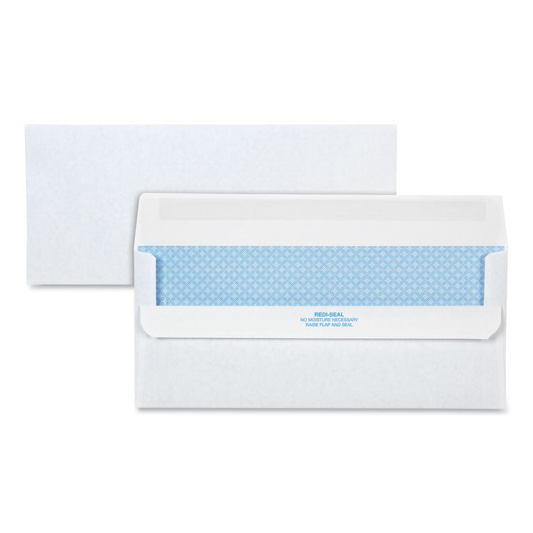 Quality Park™ Redi-Seal Security-Tint Envelope, #10, Commercial Flap, Redi-Seal Adhesive Closure, 4.13 x 9.5, White, 500/Box (QUA11218) Box of 500
