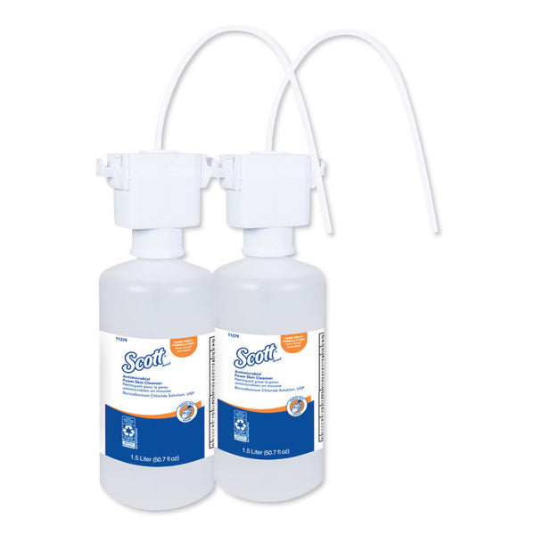 Scott® Antimicrobial Foam Skin Cleanser, Unscented, 1,500 mL Refill, 2/Carton (KCC11279)