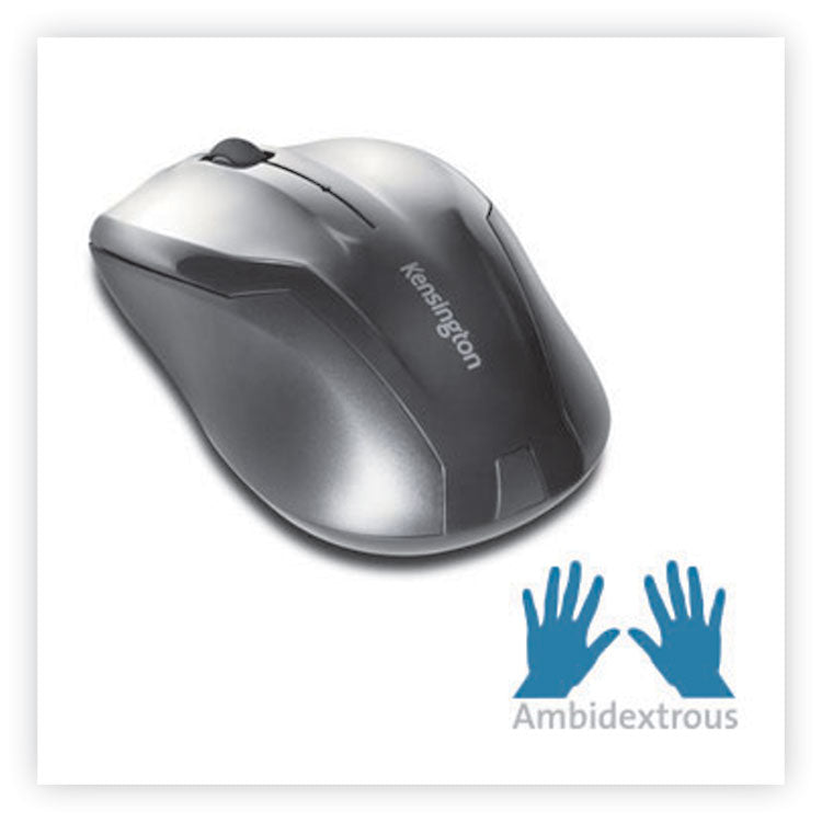 Kensington® Keyboard for Life Wireless Desktop Set, 2.4 GHz Frequency/30 ft Wireless Range, Black (KMW75231) Each
