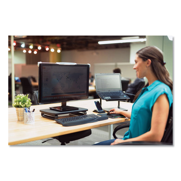 Kensington® SmartFit Monitor Stand Plus, 16.2" x 2.2" x 3" to 6", Black, Supports 80 lbs (KMW52786) Each