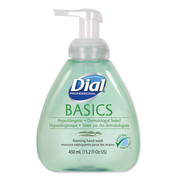 Dial® Professional Basics Hypoallergenic Foaming Hand Wash, Honeysuckle, 15.2 oz (DIA98609EA)