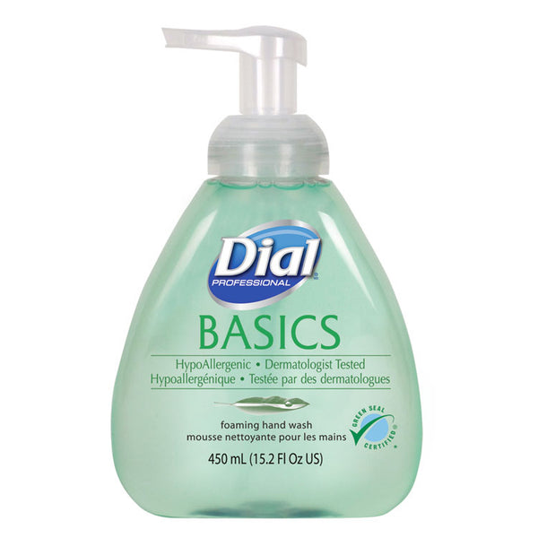 Dial® Professional Basics Hypoallergenic Foaming Hand Wash, Honeysuckle, 15.2 oz, 4/Carton (DIA98609) Case of 4