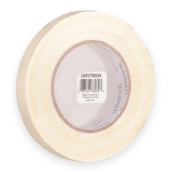 Universal® 190# Medium Grade Filament Tape, 3" Core, 18 mm x 54.8 m, Clear (UNV78034)