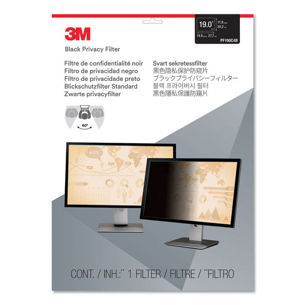 3M™ Frameless Blackout Privacy Filter for 19" Flat Panel Monitor (MMMPF190C4B)