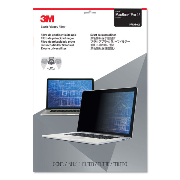 3M™ Frameless Blackout Privacy Filter for 15.4" Widescreen MacBook Pro, 16:10 Aspect Ratio (MMMPFNAP008)