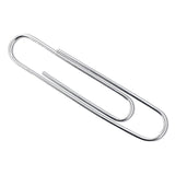 ACCO Recycled Paper Clips, Jumbo, Smooth, Silver, 100 Clips/Box, 10 Boxes/Pack (ACC72525)