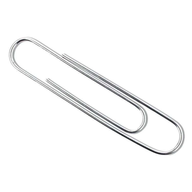 ACCO Recycled Paper Clips, Jumbo, Smooth, Silver, 100 Clips/Box, 10 Boxes/Pack (ACC72525)