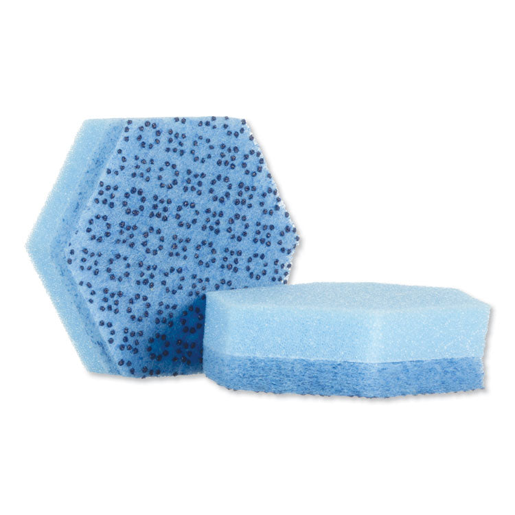 Scotch-Brite™ PROFESSIONAL Low Scratch Scour Sponge 3000HEX, 4.45 x 3.85, Blue, 16/Carton (MMM3000HEX) Case of 16