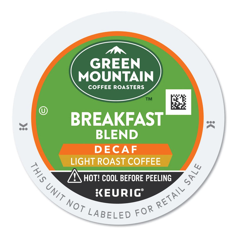 Green Mountain Coffee® Breakfast Blend Decaf Coffee K-Cups, 96/Carton (GMT7522CT) Case of 96