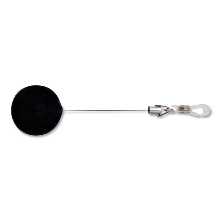 Advantus Premier Heavy-Duty Retractable ID Card Reel, 24" Extension, Black/Silver, 12/Box (AVT75406) Box of 12