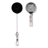 Advantus Premier Heavy-Duty Retractable ID Card Reel, 24" Extension, Black/Silver, 12/Box (AVT75406) Box of 12