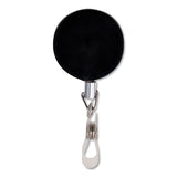 Advantus Premier Heavy-Duty Retractable ID Card Reel, 24" Extension, Black/Silver, 12/Box (AVT75406) Box of 12