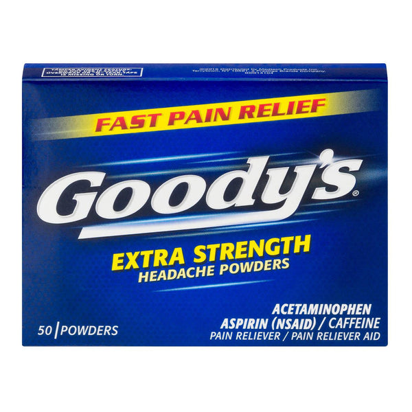 Goody's® Extra Strength Pain Relief 260 mg - 520 mg - 32.5 mg Strength Acetaminophen / Aspirin / Caffeine Powder 50 per Box (999663_BX) 1/BX