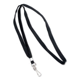 Advantus Deluxe Lanyards, Metal J-Hook Fastener, 36" Long, Black, 24/Box (AVT75424) Box of 24