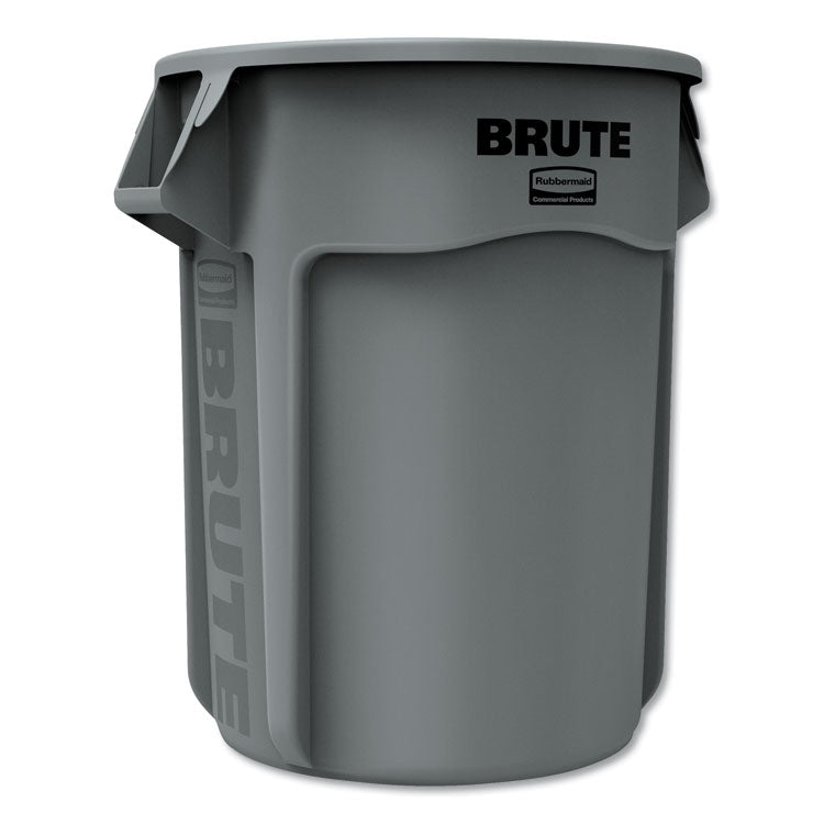 Rubbermaid® Commercial Vented Round Brute Container, 55 gal, Plastic, Gray (RCP265500GY) Each