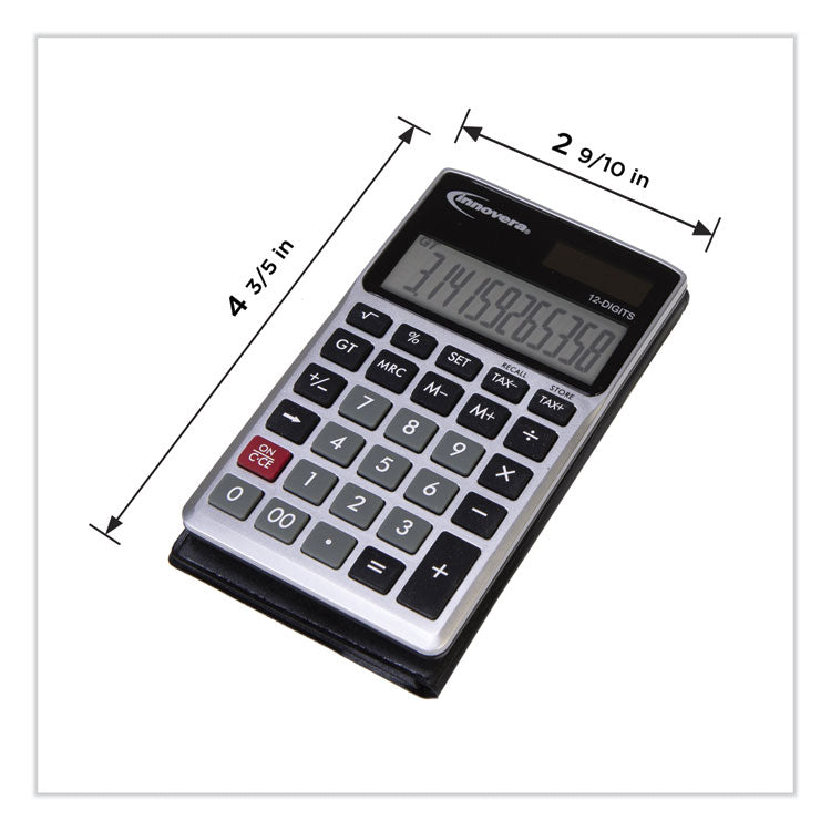 Innovera® 15922 Pocket Calculator, 12-Digit LCD (IVR15922) Each