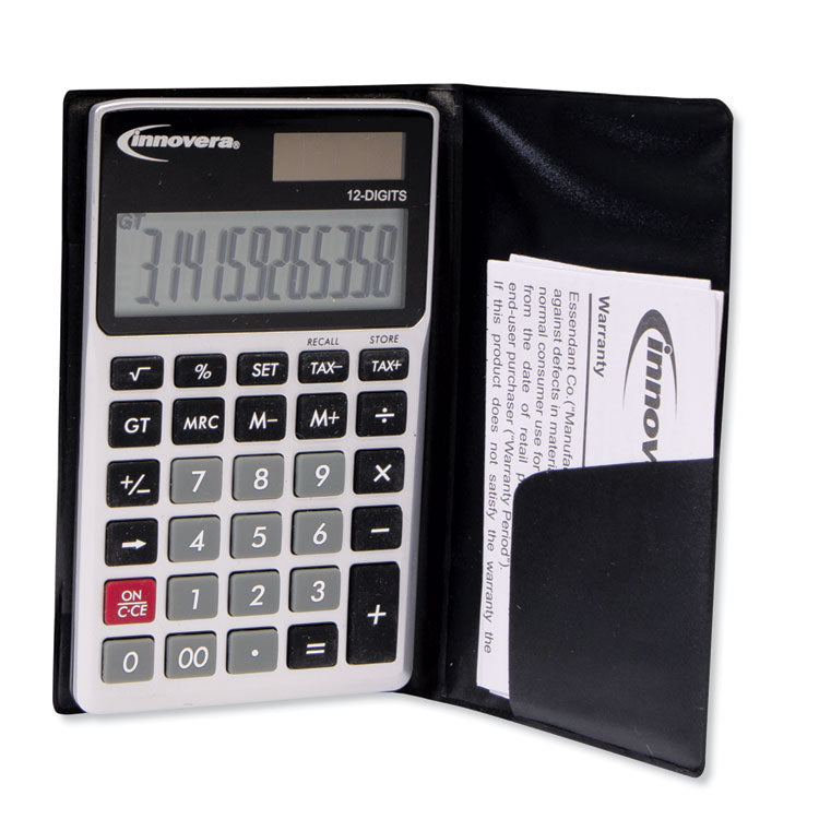 Innovera® 15922 Pocket Calculator, 12-Digit LCD (IVR15922) Each