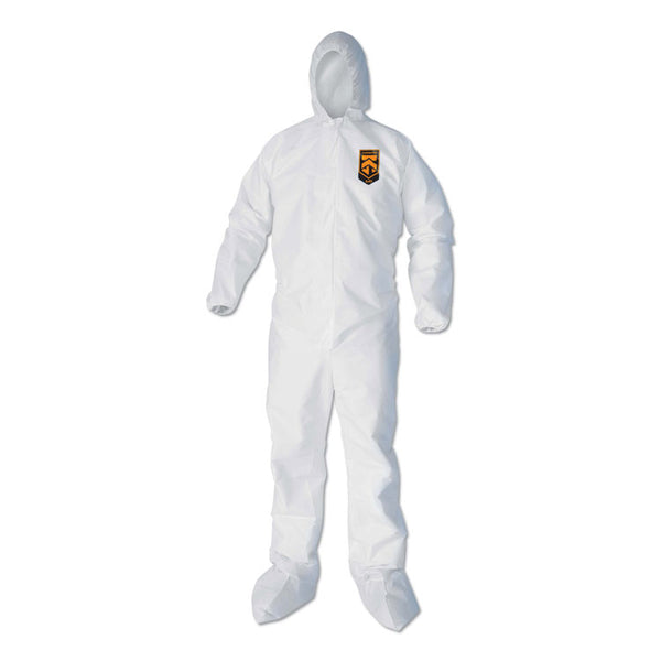 KleenGuard™ A40 Elastic-Cuff, Ankle, Hood and Boot Coveralls, 2X-Large, White, 25/Carton (KCC44335) Case of 25