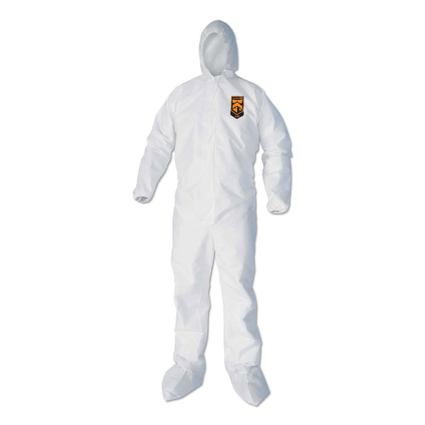 KleenGuard™ A40 Elastic-Cuff, Ankle, Hood and Boot Coveralls, 2X-Large, White, 25/Carton (ANS44335) Case of 25