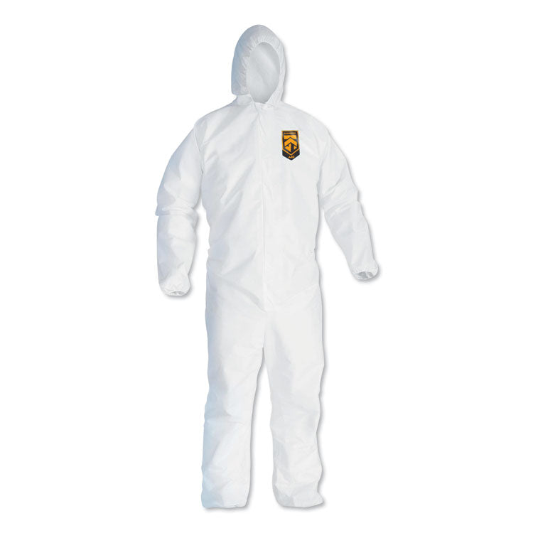 KleenGuard™ A40 Elastic-Cuff and Ankles Hooded Coveralls, 2X-Large, White, 25/Carton (KCC44325) Case of 25