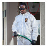 KleenGuard™ A40 Elastic-Cuff, Ankle, Hooded Coveralls, 3X-Large, White, 25/Carton (ANS44326) Case of 25