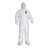 KleenGuard™ A20 Elastic Back and Ankle Hood and Boot Coveralls, 2X-Large, White, 24/Carton (KCC49125) Case of 24
