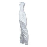 KleenGuard™ A40 Elastic-Cuff and Ankle Hooded Coveralls, Large, White, 25/Carton (ANS44323) Case of 25