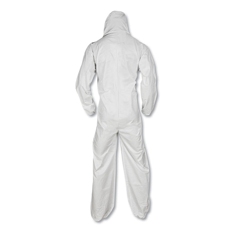 KleenGuard™ A20 Elastic Back and Ankle Hood and Boot Coveralls, X-Large, White, 24/Carton (ANS49124) Case of 24