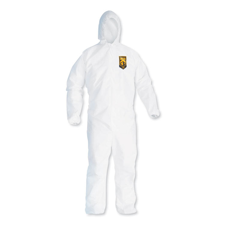 KleenGuard™ A20 Breathable Particle Protection Coveralls, Zipper Front, Large, White (KCC49113) Case of 24