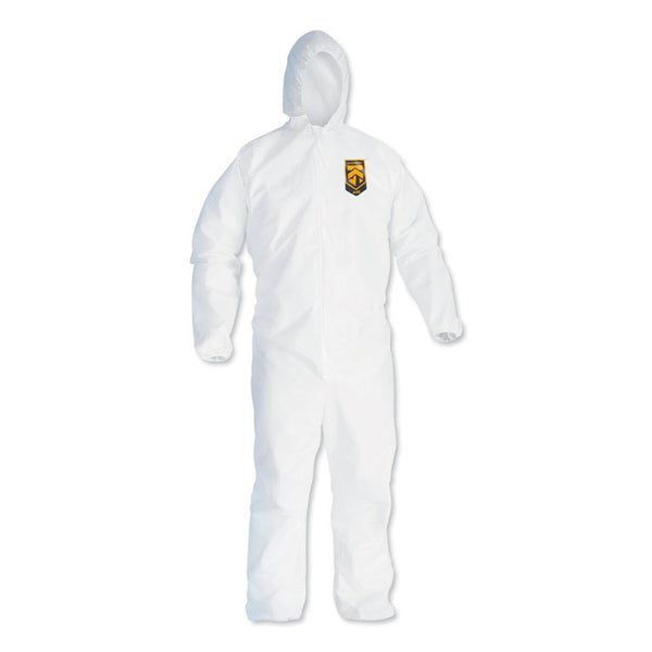 KleenGuard™ A40 Elastic-Cuff and Ankles Hooded Coveralls, X-Large, White, 25/Carton (KCC44324) Case of 25
