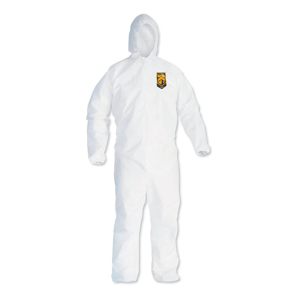 KleenGuard™ A40 Elastic-Cuff and Ankles Hooded Coveralls, X-Large, White, 25/Carton (ANS44324) Case of 25