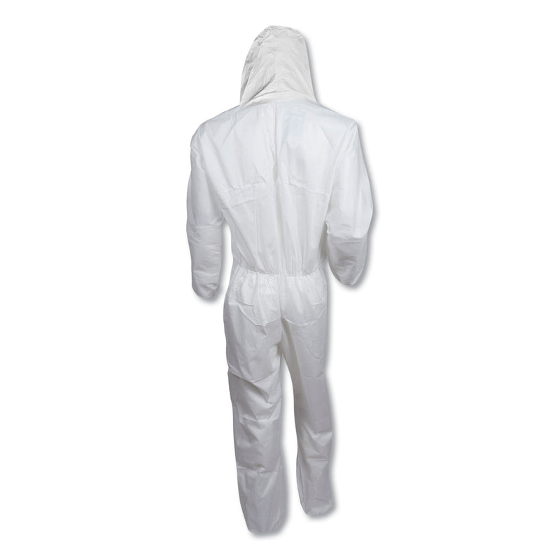 KleenGuard™ A20 Breathable Particle Protection Coveralls, Zipper Front, Large, White (ANS49113) Case of 24
