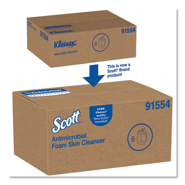 Scott® Antimicrobial Foam Skin Cleanser, Fresh Scent, 1,000 mL Bottle, 6/Carton (KCC91554CT)