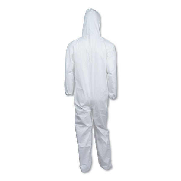 KleenGuard™ A40 Elastic-Cuff and Ankles Hooded Coveralls, 2X-Large, White, 25/Carton (ANS44325) Case of 25