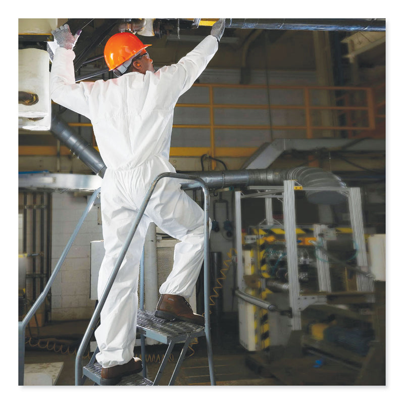 KleenGuard™ A30 Elastic-Back Coveralls, White, X-Large, 25/Carton (ANS46004) Case of 25