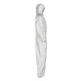 KleenGuard™ A30 Elastic Back and Cuff Hooded Coveralls, Medium, White, 25/Carton (ANS46112) Case of 25
