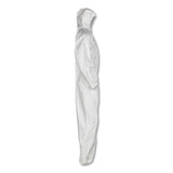 KleenGuard™ A30 Elastic-Back and Cuff Hooded Coveralls, X-Large, White, 25/Carton (KCC46114) Case of 25
