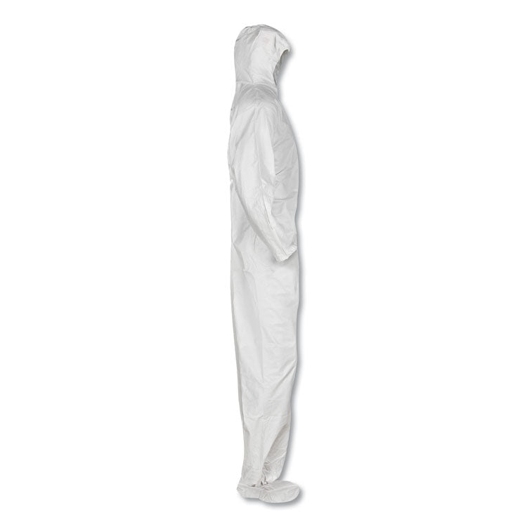 KleenGuard™ A20 Elastic Back and Ankle Hood and Boot Coveralls, 2X-Large, White, 24/Carton (KCC49125) Case of 24