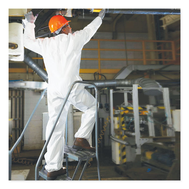 KleenGuard™ A20 Elastic Back Wrist/Ankle Coveralls, X-Large, White, 24/Carton (KCC49102) Case of 12