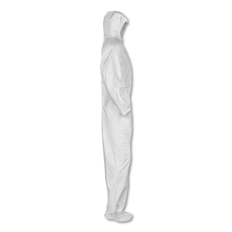 KleenGuard™ A20 Elastic Back and Ankle Hood and Boot Coveralls, X-Large, White, 24/Carton (KCC49124) Case of 24
