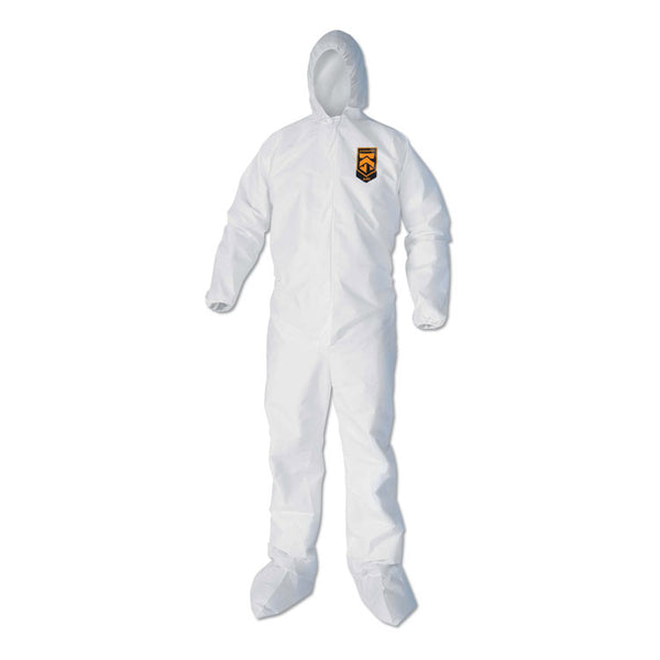 KleenGuard™ A40 Elastic-Cuff, Ankle, Hood and Boot Coveralls, X-Large, White, 25/Carton (KCC44334) Case of 25
